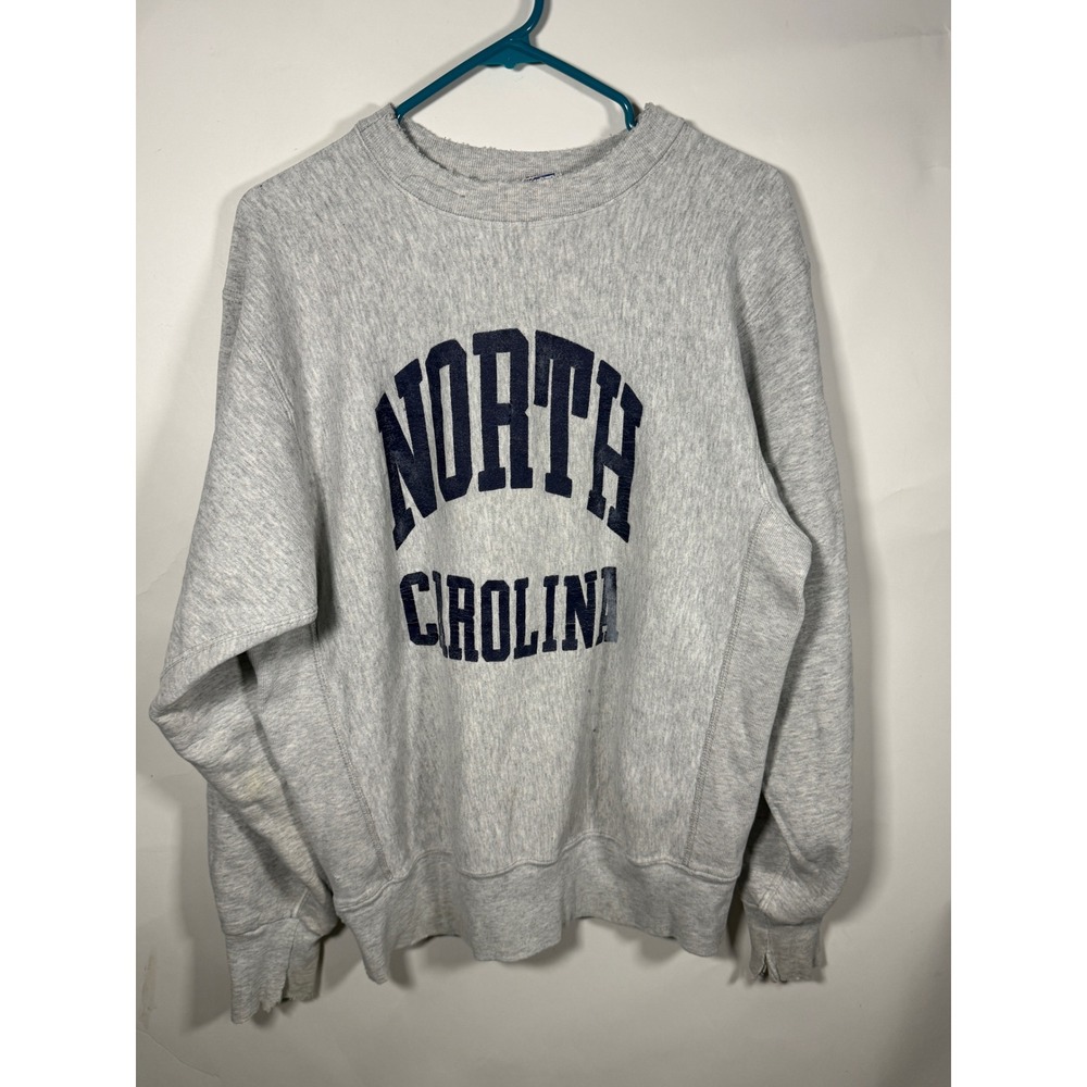 Vintage Soffe Super Sweats North Carolina Sweatshirt Gray USA Made Mens Large